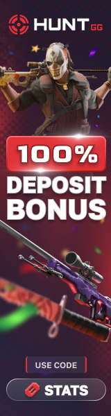 HUNT.GG - 100% Deposit Bonus with code STATS